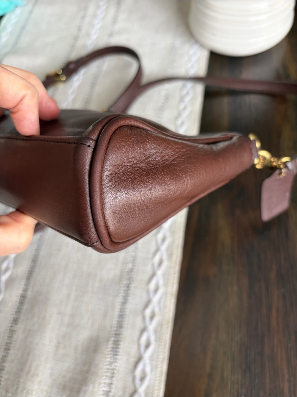 🇺🇸 Vintage Coach Legacy Demi in Mahogany crossbody year 1999 #9154 USA MADE - Picture 5 of 11